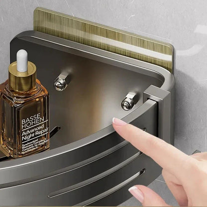 DecorBites™ Corner Shelf Organizer: Wall Mounted Storage Rack for Bathroom and Kitchen