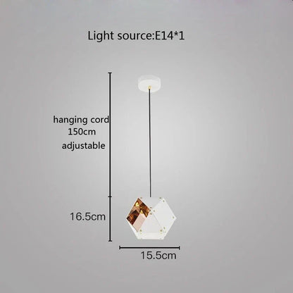DecorBites™ Cube LED Pendant Light: Art Deco Hanging Lamp for All-Match Style