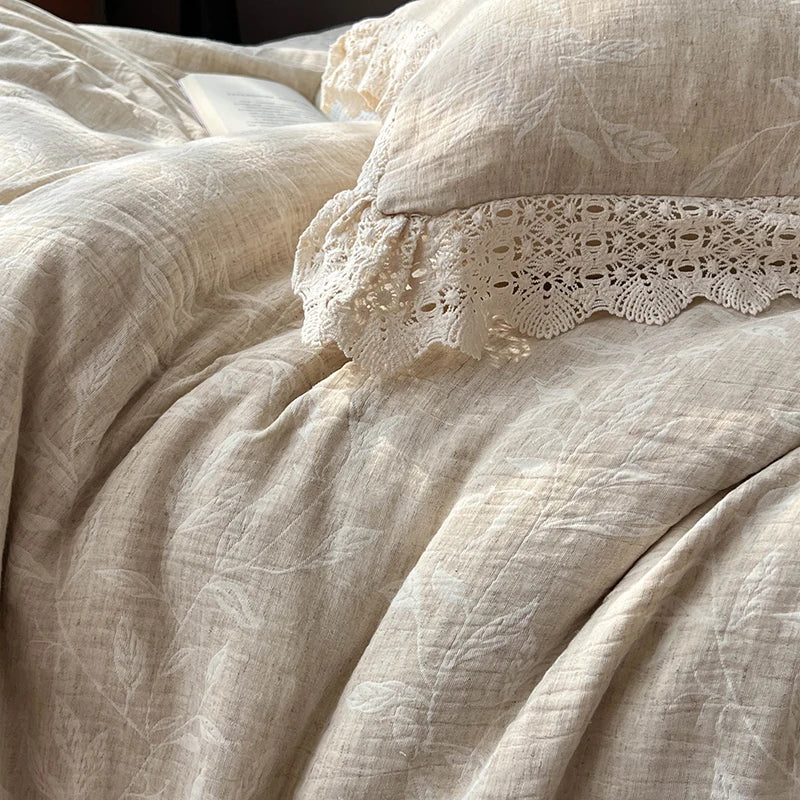 Printed Lace Duvet Cover