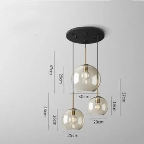 Glass Industrial Pendant Light