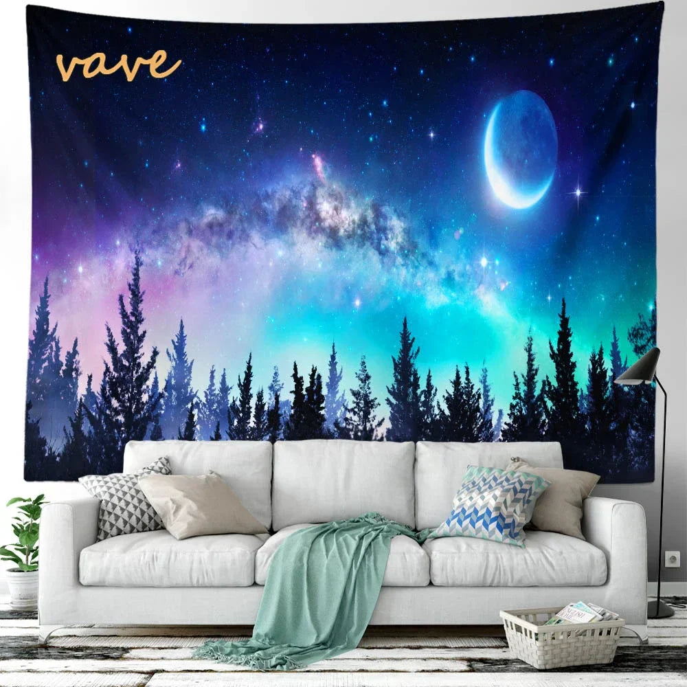 DecorBites™ Forest Tree Landscape Tapestry Wall Hanging for Aesthetic Room Decor