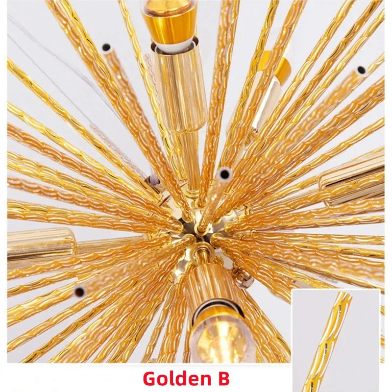 DecorBites™ Geometric Ball Chandelier: Modern LED Lighting for Living Room & Dining Room
