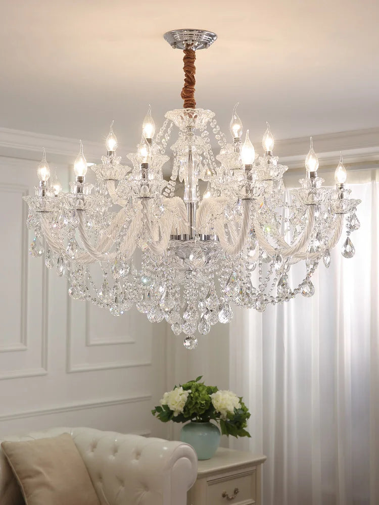 DecorBites™ Elegant LED Crystal Chandelier for Home Décor and Romantic Ambiance