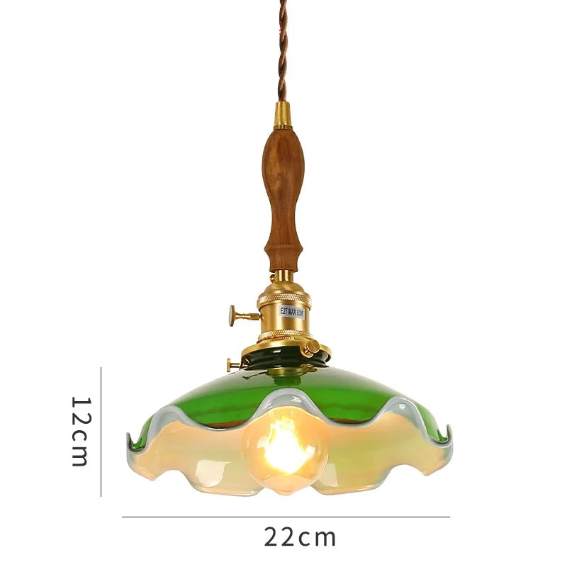 Green Vintage Pendant Light Japanese-America Style