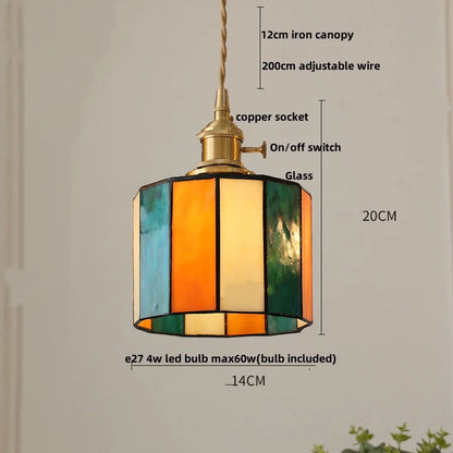 DecorBites™ Copper Knob Switch LED Pendant Lamp, Adjustable Glass Dining Room Lighting
