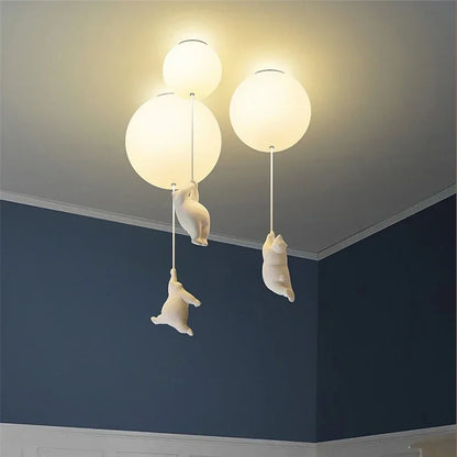 DecorBites™ Little Bear Cartoon Pendant Lamp for Kids Room Bedroom Living Room