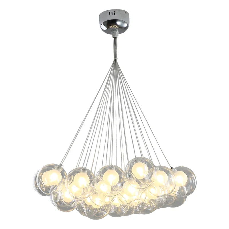 DecorBites™ Glass Ball LED Chandelier: Modern Nordic Style Lighting for Home Decoration