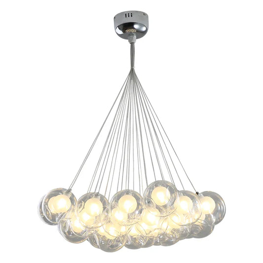 DecorBites™ Glass Ball LED Chandelier: Modern Nordic Style Lighting for Home Decoration