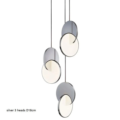 DecorBites™ Geometric Circle Gold Iron Pendant Light Chandelier