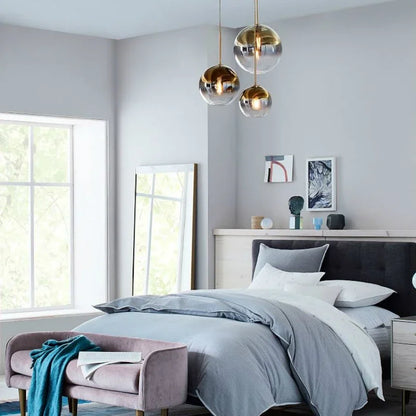 DecorBites™ Glass Ball Pendant Light for Living and Dining Spaces