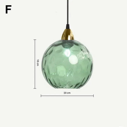 Modern Colorful Glass Pendant Light in Polished Chrome