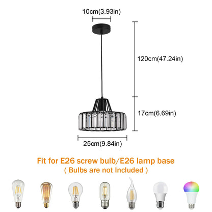 DecorBites™ K9 Crystal Pendant Light LED Ceiling Lamp Nordic Chandelier for Living Room