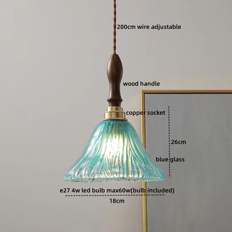 Green Glass Copper Pendant