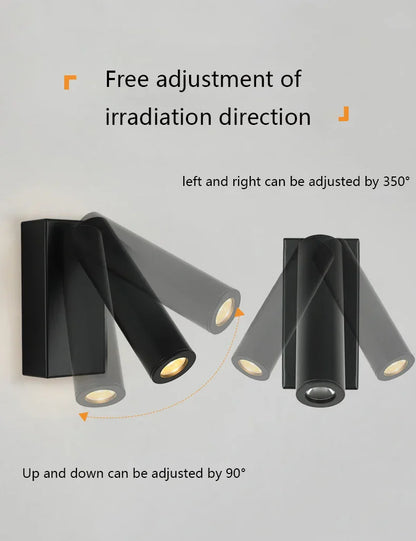 DecorBites™ Adjustable Angle LED Wall Lamp for Bedside Reading & Bedroom Ambiance
