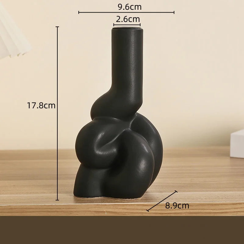 DecorBites™ Geometric Ceramic Candle Holder Ornaments - Home Decor Accessories