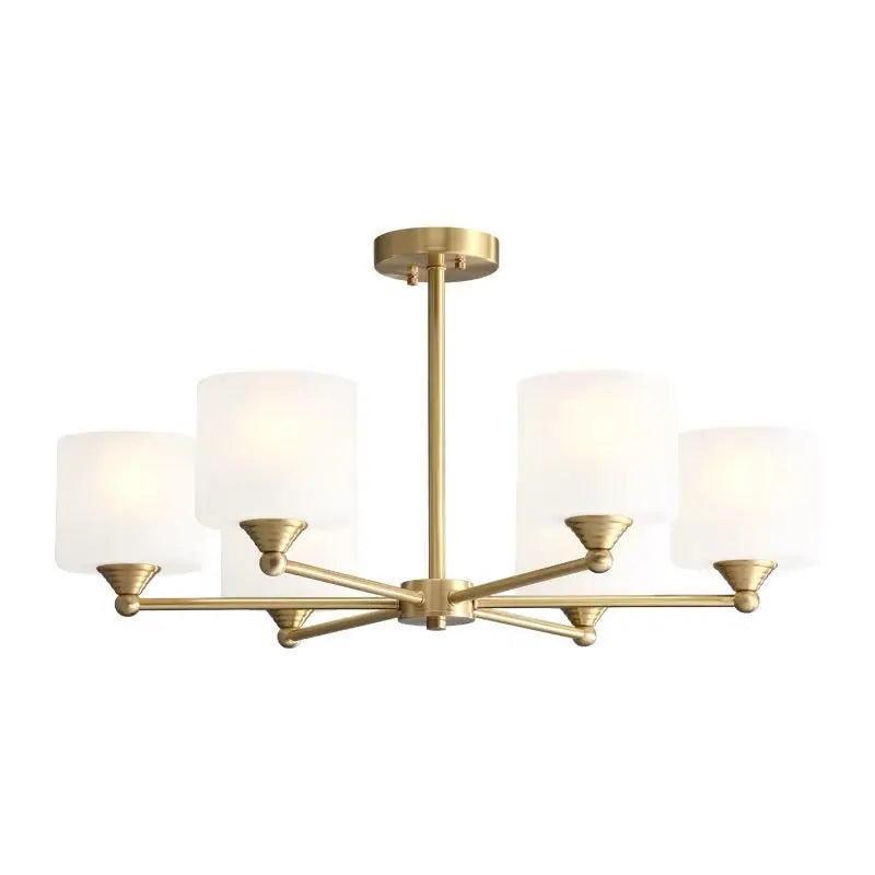 Black Gold Ceiling Chandelier 8-Head 89cm