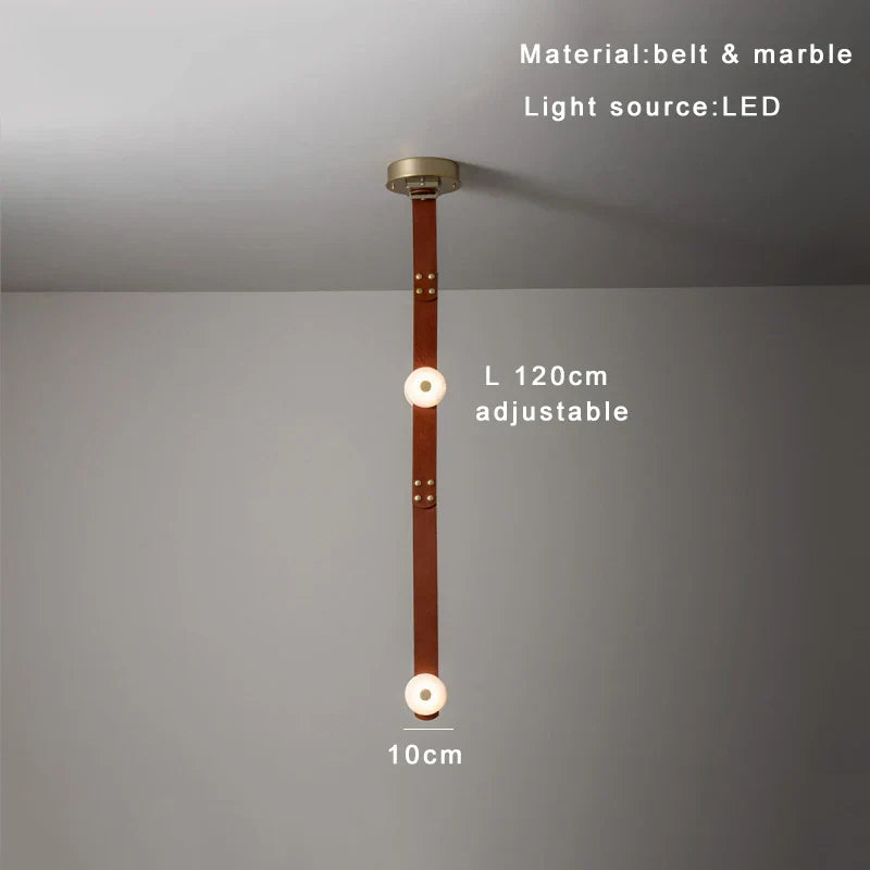 Leather Marble Ceiling Light