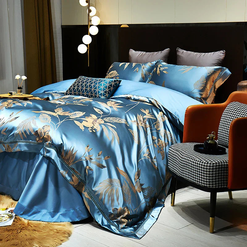 Gold Jacquard Cotton Bedding
