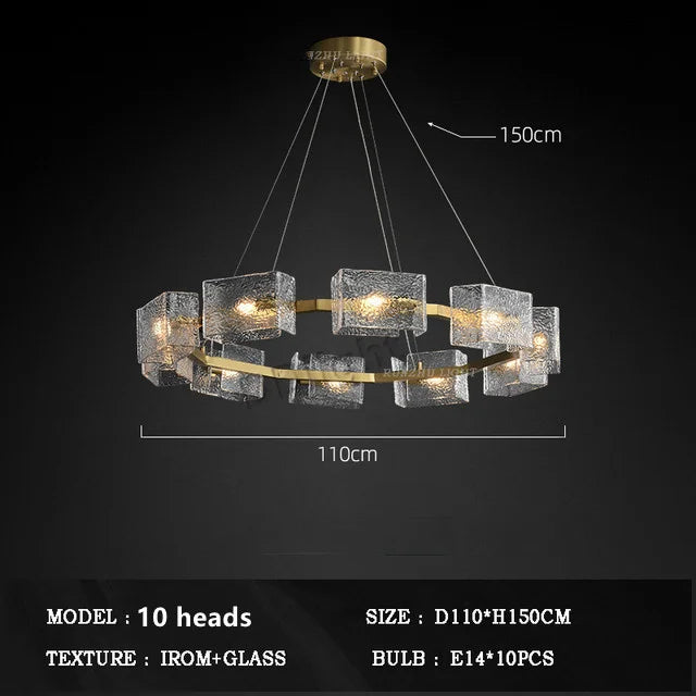DecorBites™ Crystal Chandelier: Modern Luxury Pendant Light for Living Room, Restaurant, and Bar