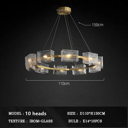 DecorBites™ Crystal Chandelier: Modern Luxury Pendant Light for Living Room, Restaurant, and Bar