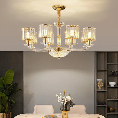 DecorBites™ Crystal Glass Pendant Lamp: Modern European Luxury for Living, Dining, Bedroom