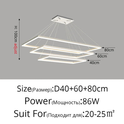 DecorBites™ LED Acrylic Pendant Lights Modern Hanging Lamp for Dining Room Kitchen Loft Decor