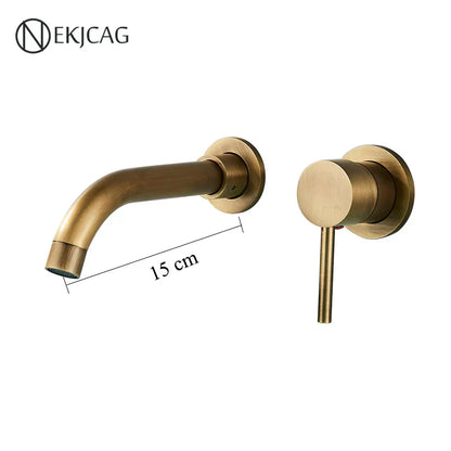 DecorBites™ Gold Basin Faucet: Single Handle, Hot & Cold Water, Matte Black Finish
