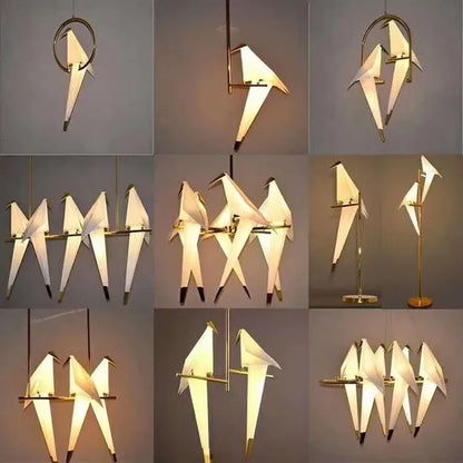 DecorBites™ Crane Chandelier Iron LED Light for Bedroom Dining Children's Room