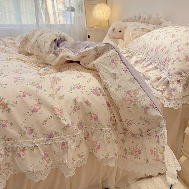 Floral Lace Cotton Bedding