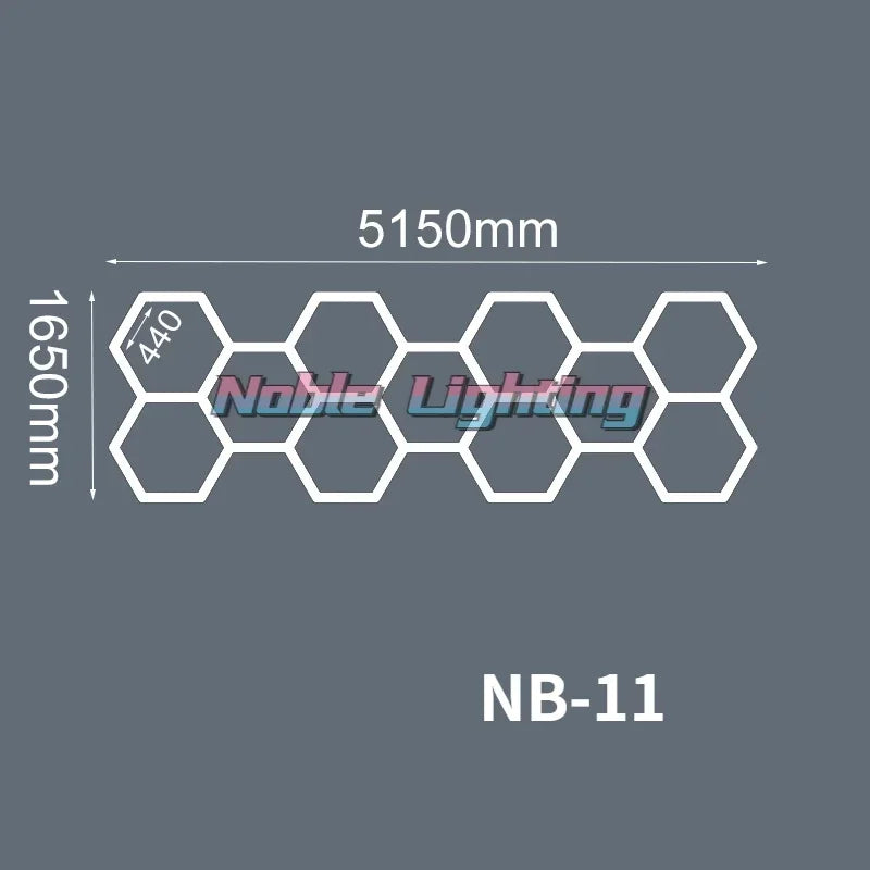 DecorBites™ Hexagon LED Ceiling Light for Barbershop and Garage Hair Salon
