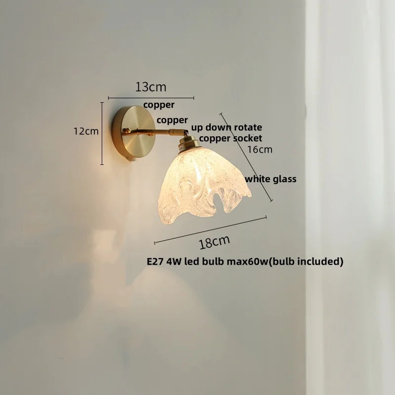 DecorBites™ Green Glass LED Wall Sconce, Modern Nordic Rotate Copper Stair Light