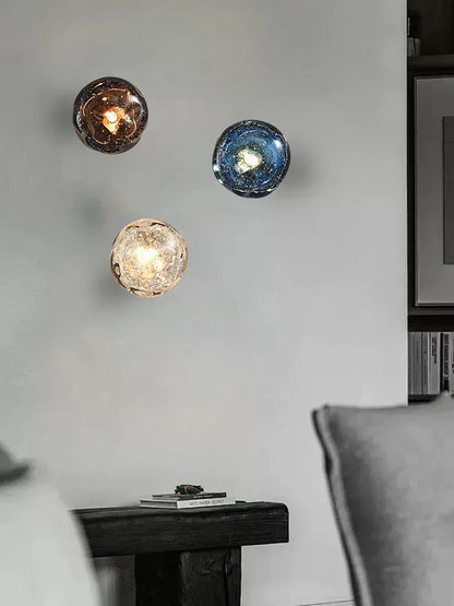 DecorBites™ Crystal Glass Wall Sconce Lamps for Stylish Living Room and Bedroom Lighting