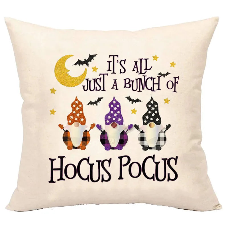 Linen Trick Treat Cushion Cover