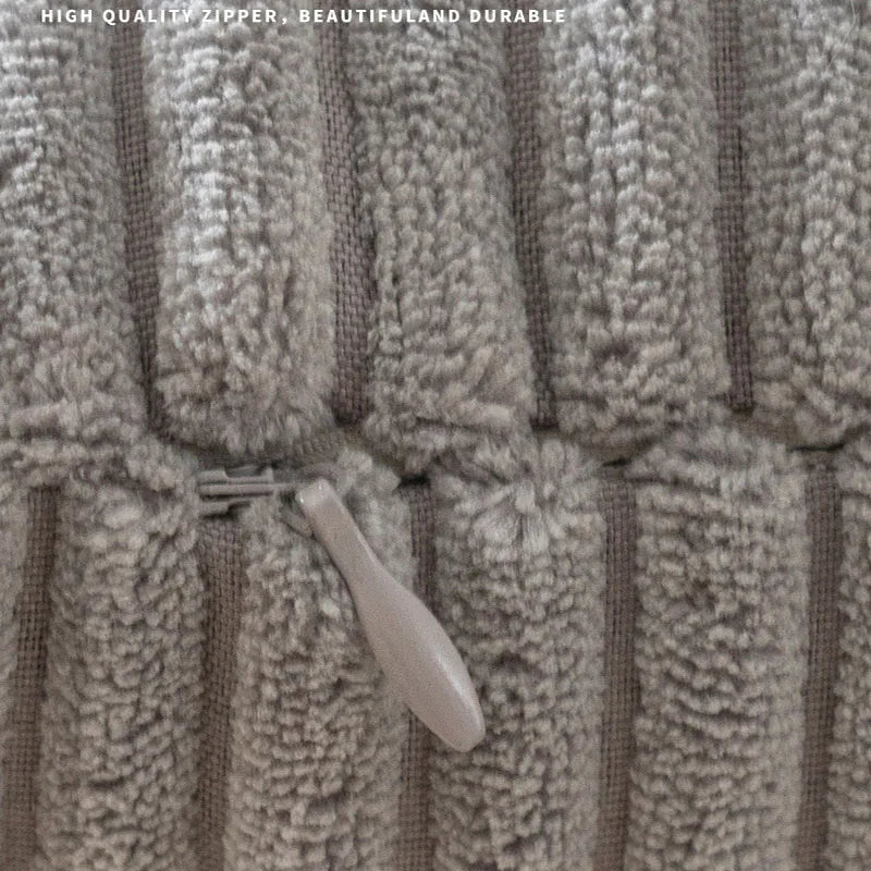 DecorBites™ Corduroy Striped Body Pillow: Soft Lumbar Support & Cozy Home Decor