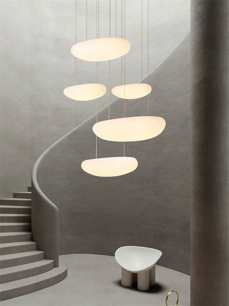 White Pebble Pendant Light