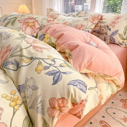 DecorBites™ Cozy Cotton Bedding Set: 160X210cm Quilt Cover for Adults, Warm & Soft Duvet Cover