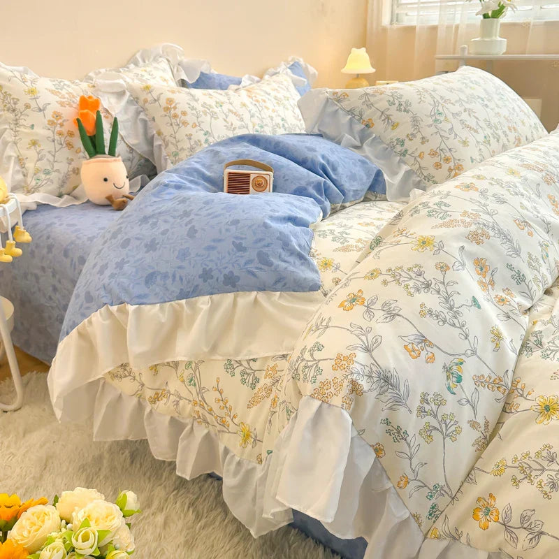 Floral Ruffle Bedding Set