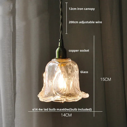 DecorBites™ Copper Glass LED Pendant Lamp: Modern Nordic Kitchen Dining Room Lighting