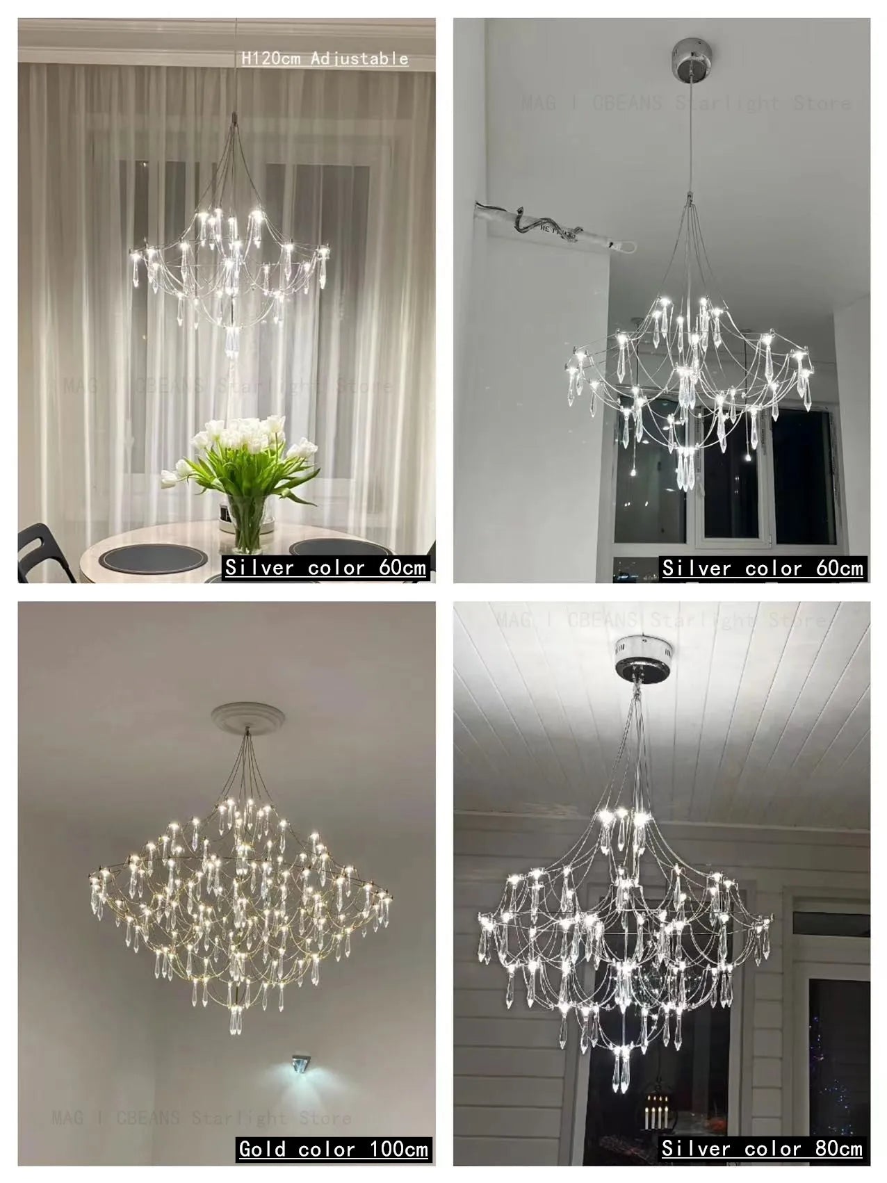 Crystal Chandelier Modern Ceiling Light