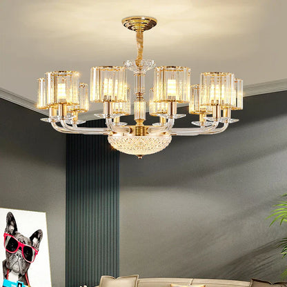 DecorBites™ Crystal Glass Pendant Lamp: Modern European Luxury for Living, Dining, Bedroom
