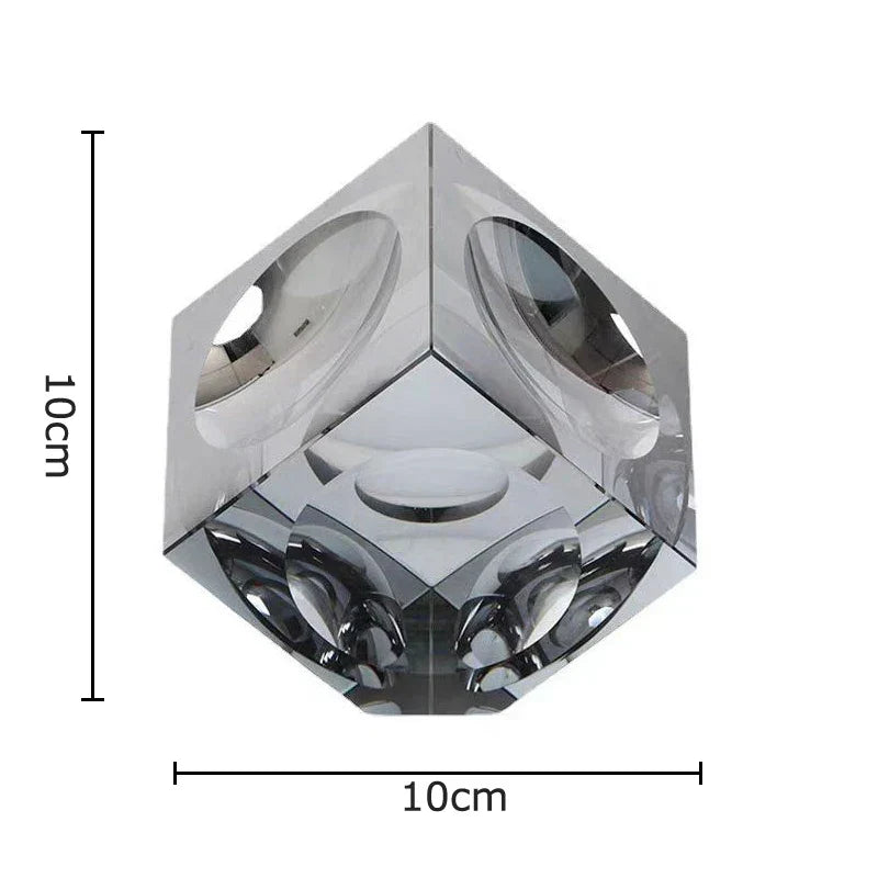 DecorBites™ Crystal Cube Statue Desk Ornament - Creative Room Decor Sculpture