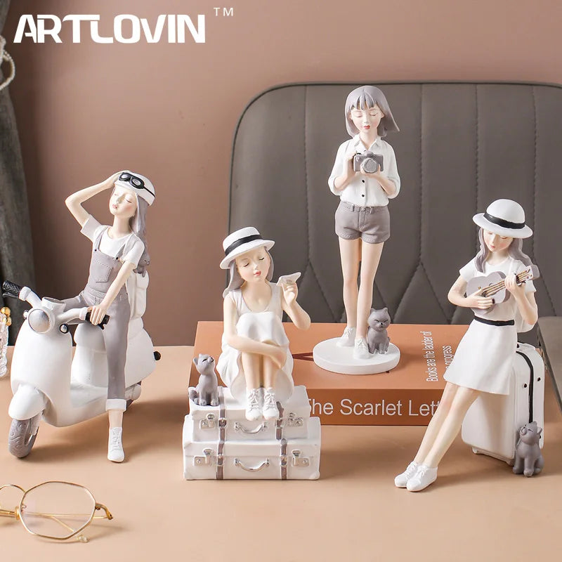 Resin Girl Figurine Sculpture