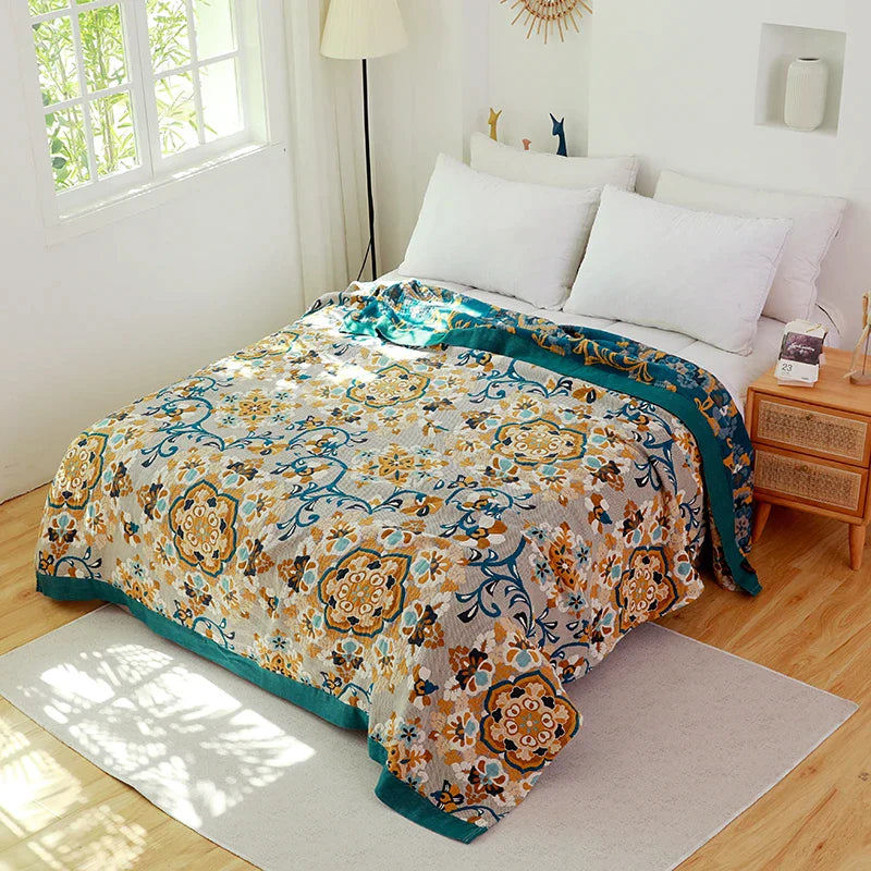 DecorBites™ Cotton Sofa Chair Cover Throw Blanket - Boho Nordic Style Bedspread