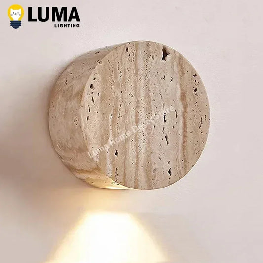 Yellow Travertine Wall Sconce Lamp