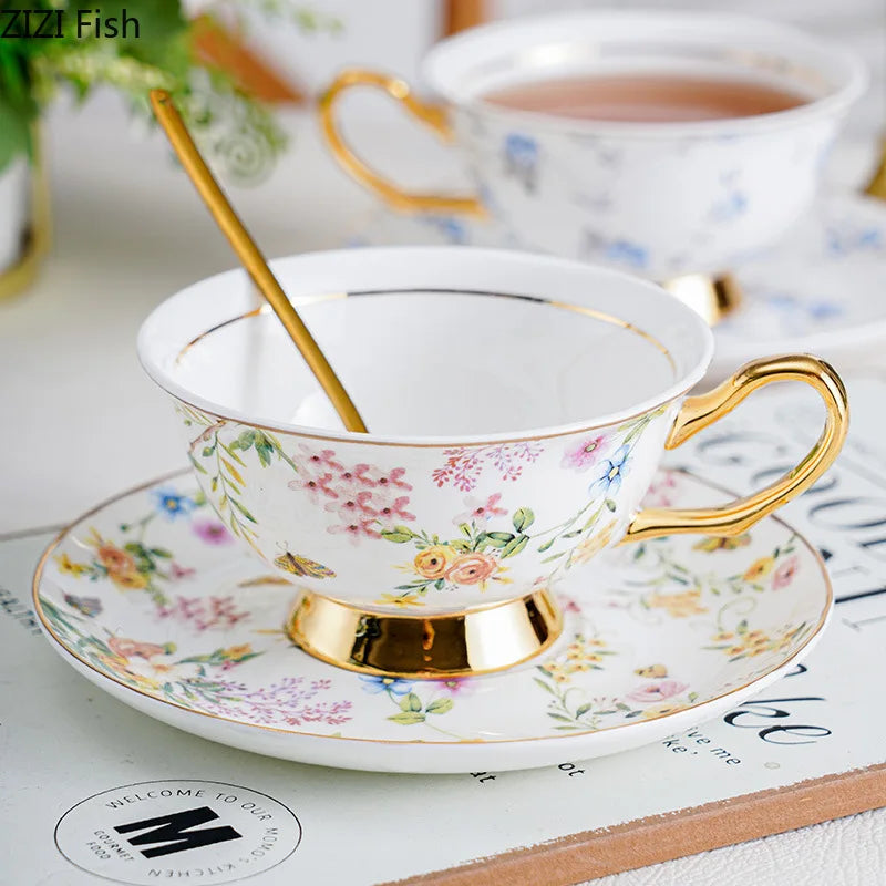 Gold Ceramic Cup Set