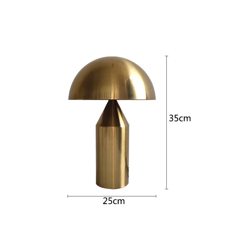 Gold Iron Mushroom Lamp