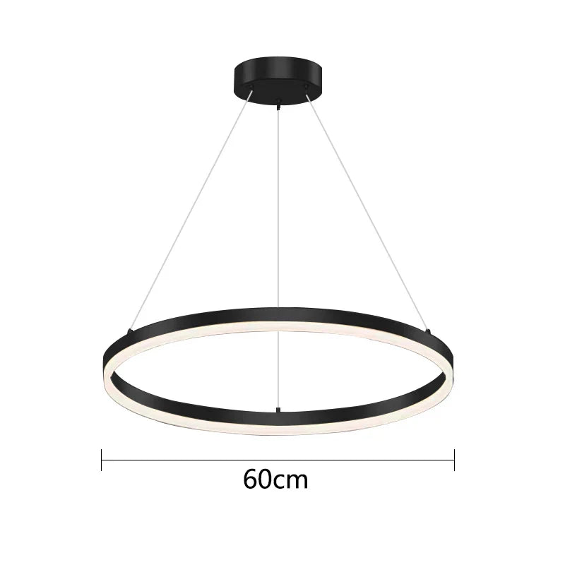 DecorBites™ Gold Ring Pendant Lights Circle Acrylic LED Ceiling Lamp