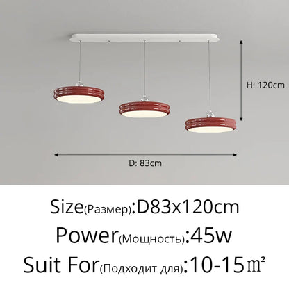 DecorBites™ Circular Modern Chandelier Pendant Light Dimmable Indoor Lamp for Dining & Kitchen Island