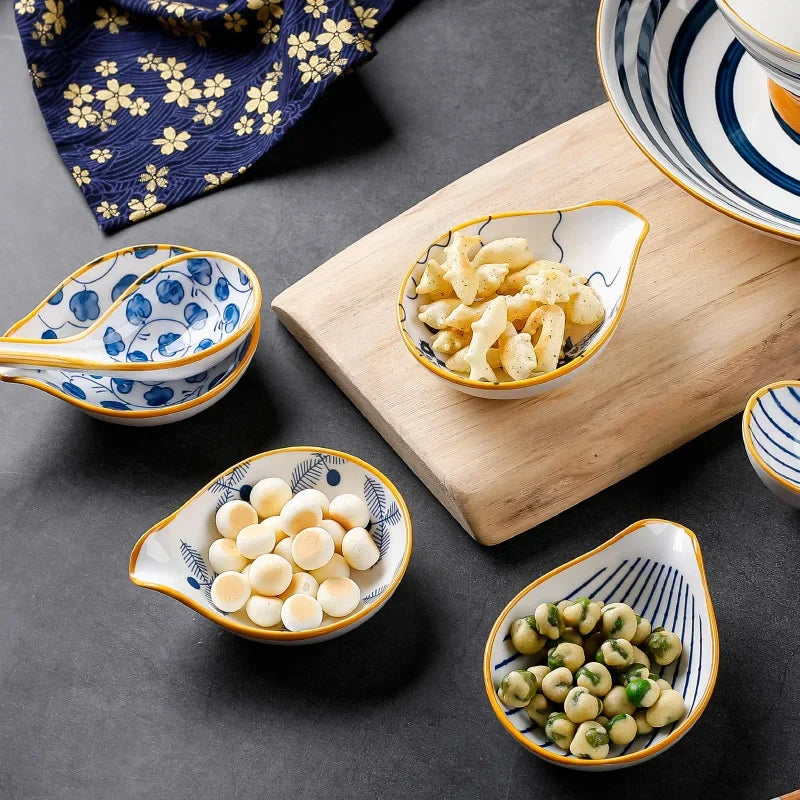 Geometric Ceramic Sauce Dish