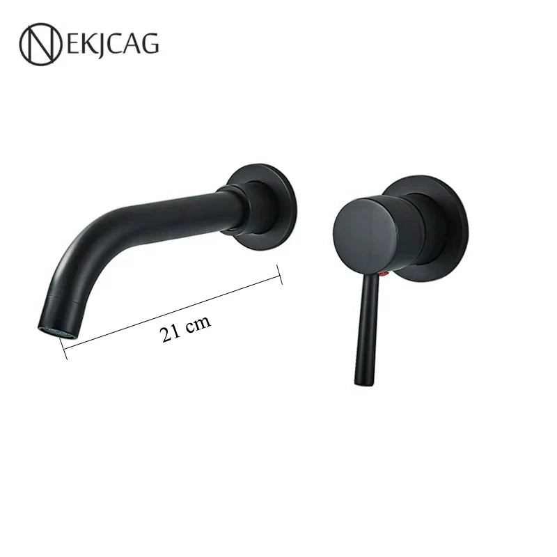 Matte Black Basin Faucet 26cm Single-Handle